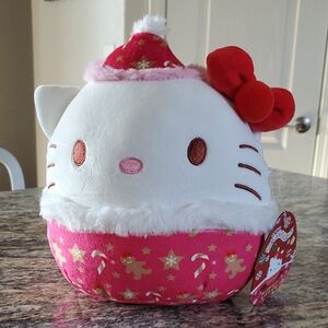Hello Kitty Festive Plush with Red and White Accents Squishmallows